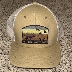 Poncho Outdoors Tan & White Trucker Hat